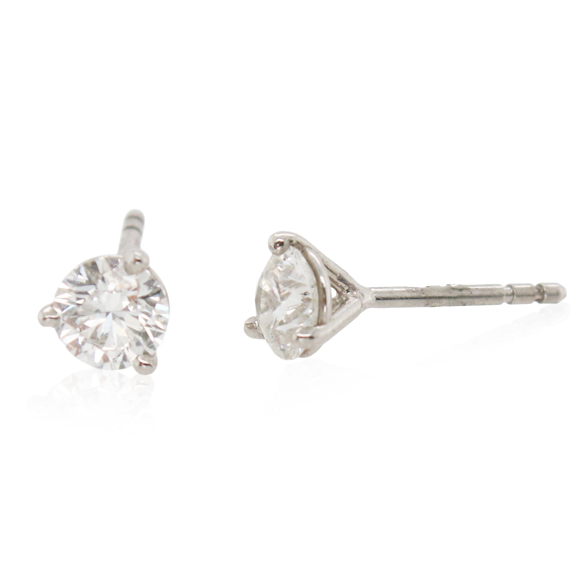 0.71ct Total Weight Diamond Stud Earrings