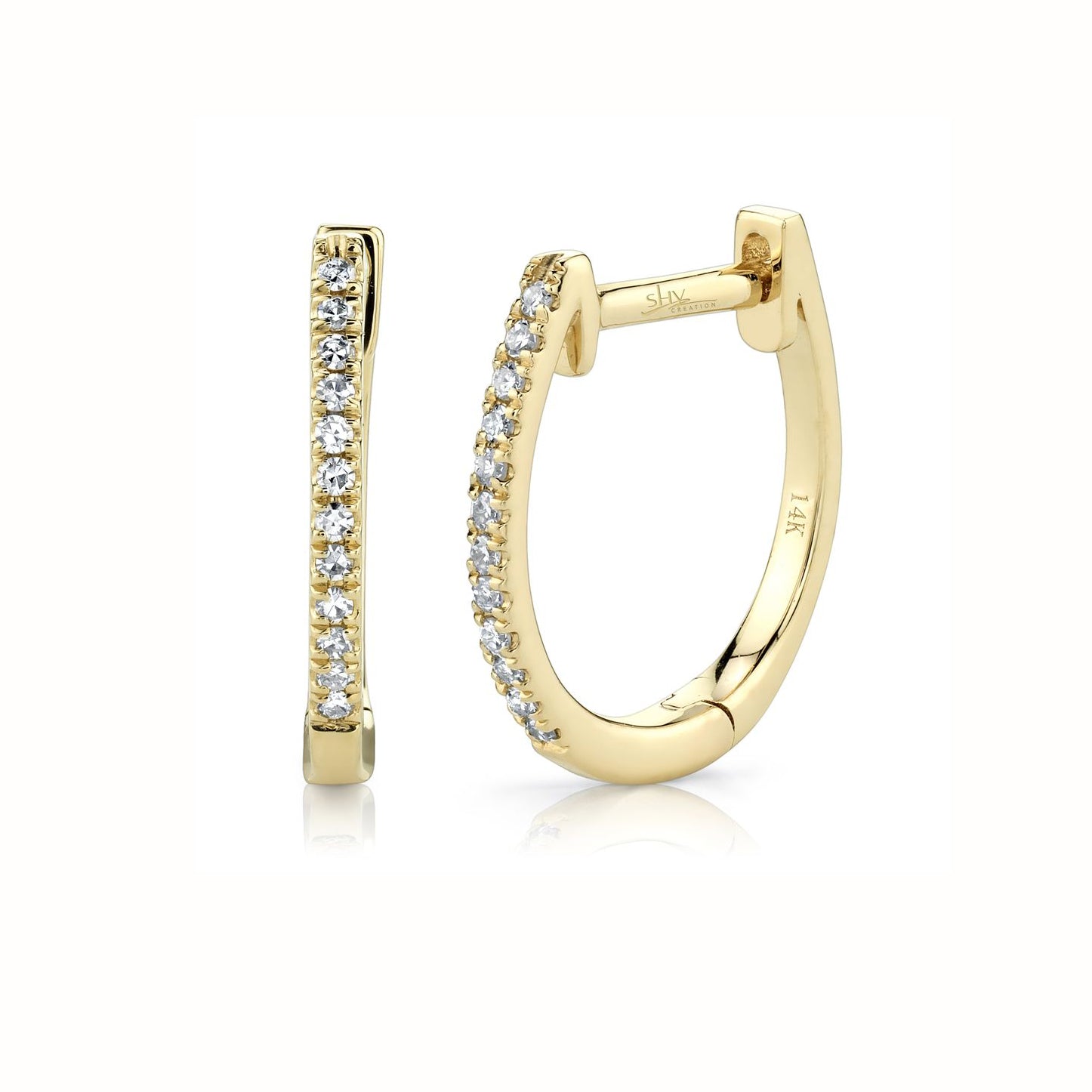 Diamond Huggie Earrings
