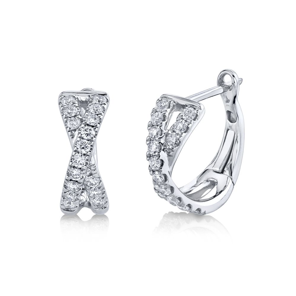 Diamond Criss Cross Earrings