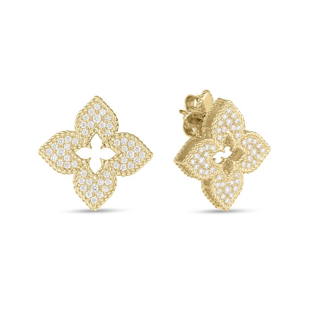 Roberto Coin Venetian Princess Diamond Stud Earrings