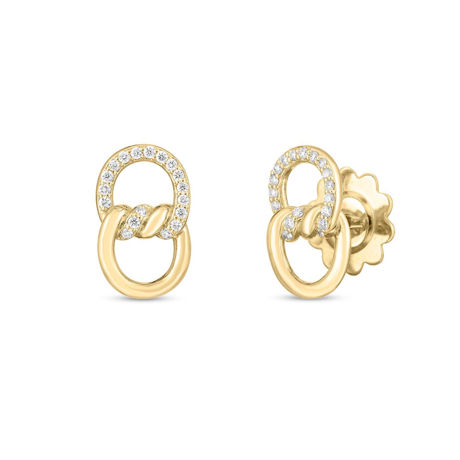Roberto Coin Cialoma Diamond Knot Earrings