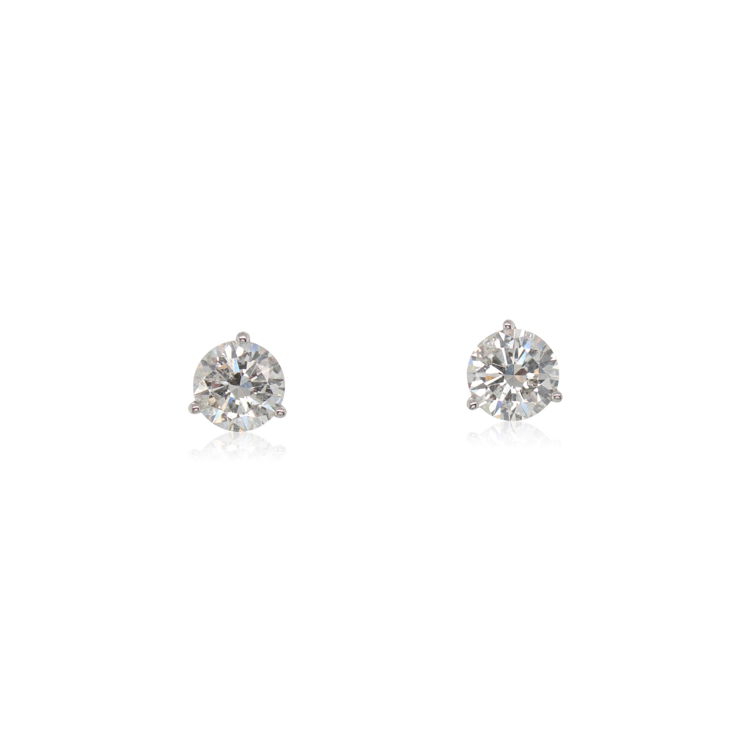 4.02ct Total Weight Diamond Stud Earrings