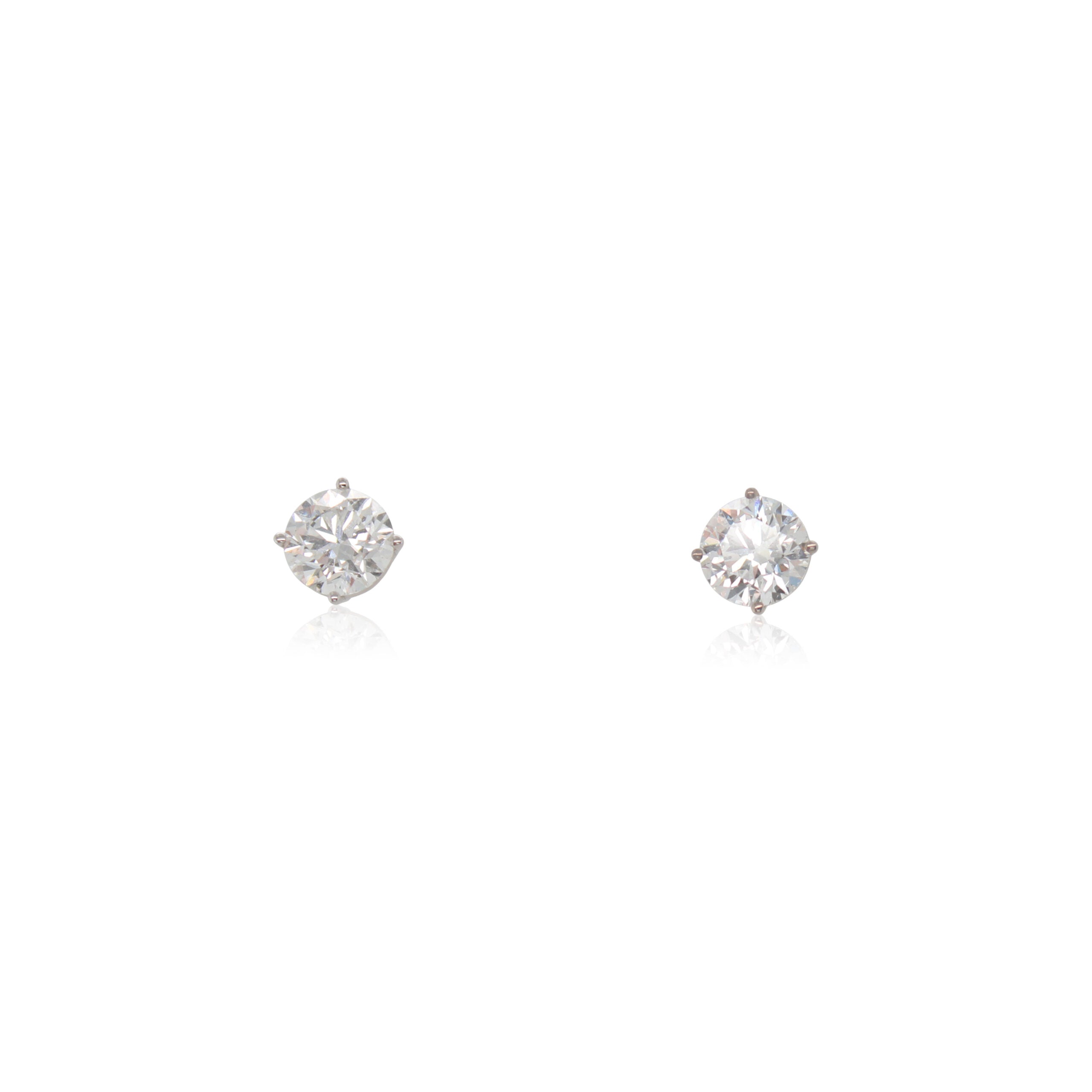2.05ct Total Weight Four Prong Diamond Studs