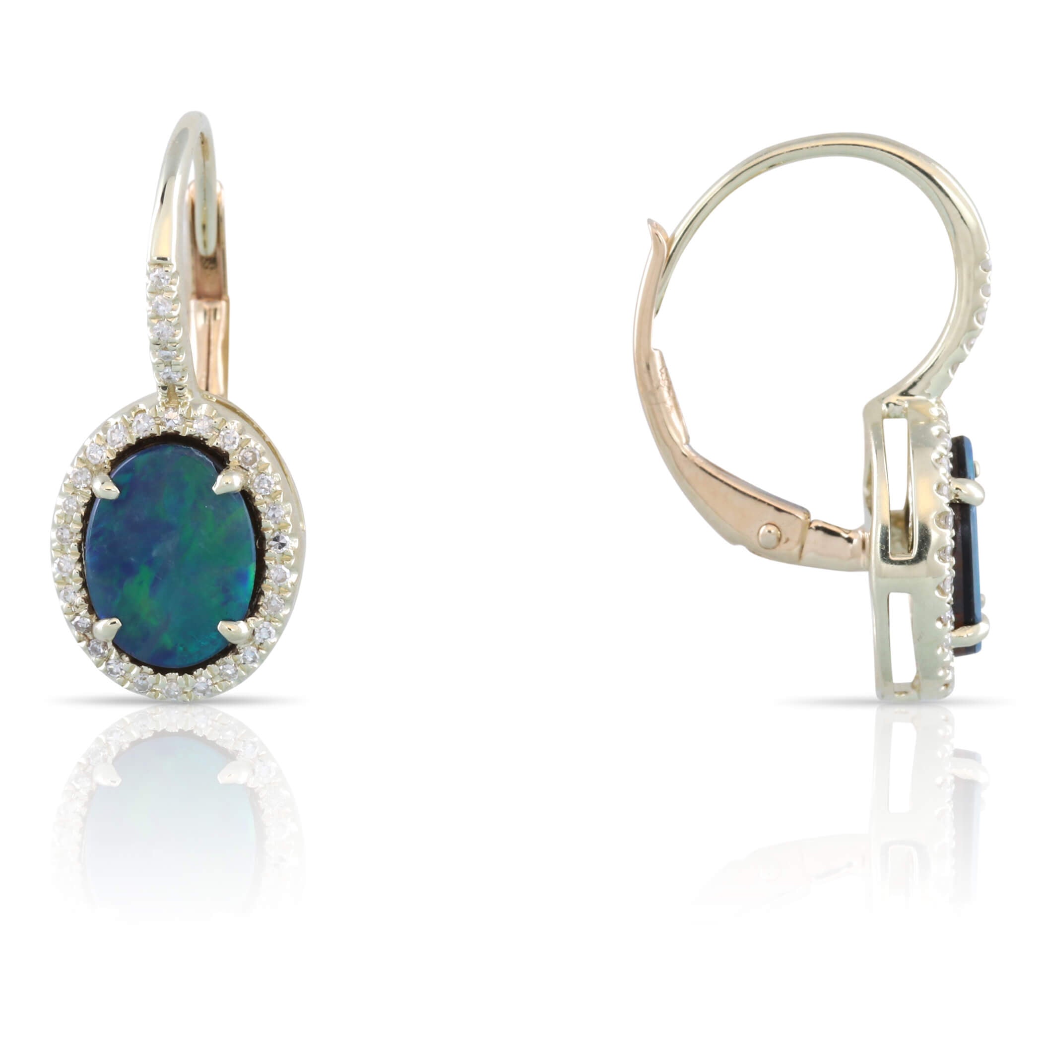 Opal Halo Earrings