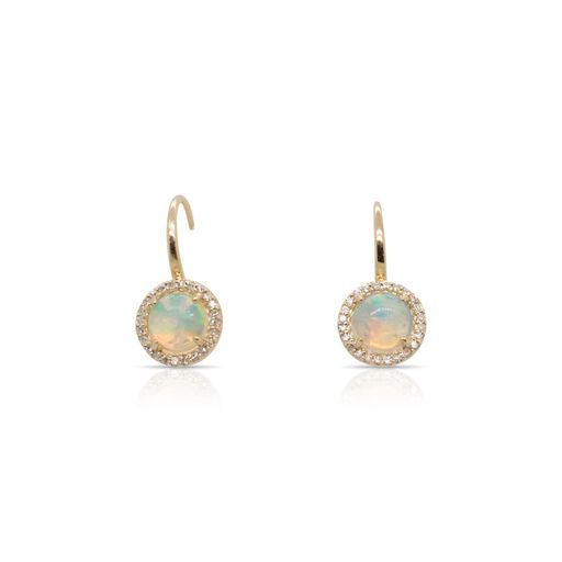 Opal and Diamond Earrings