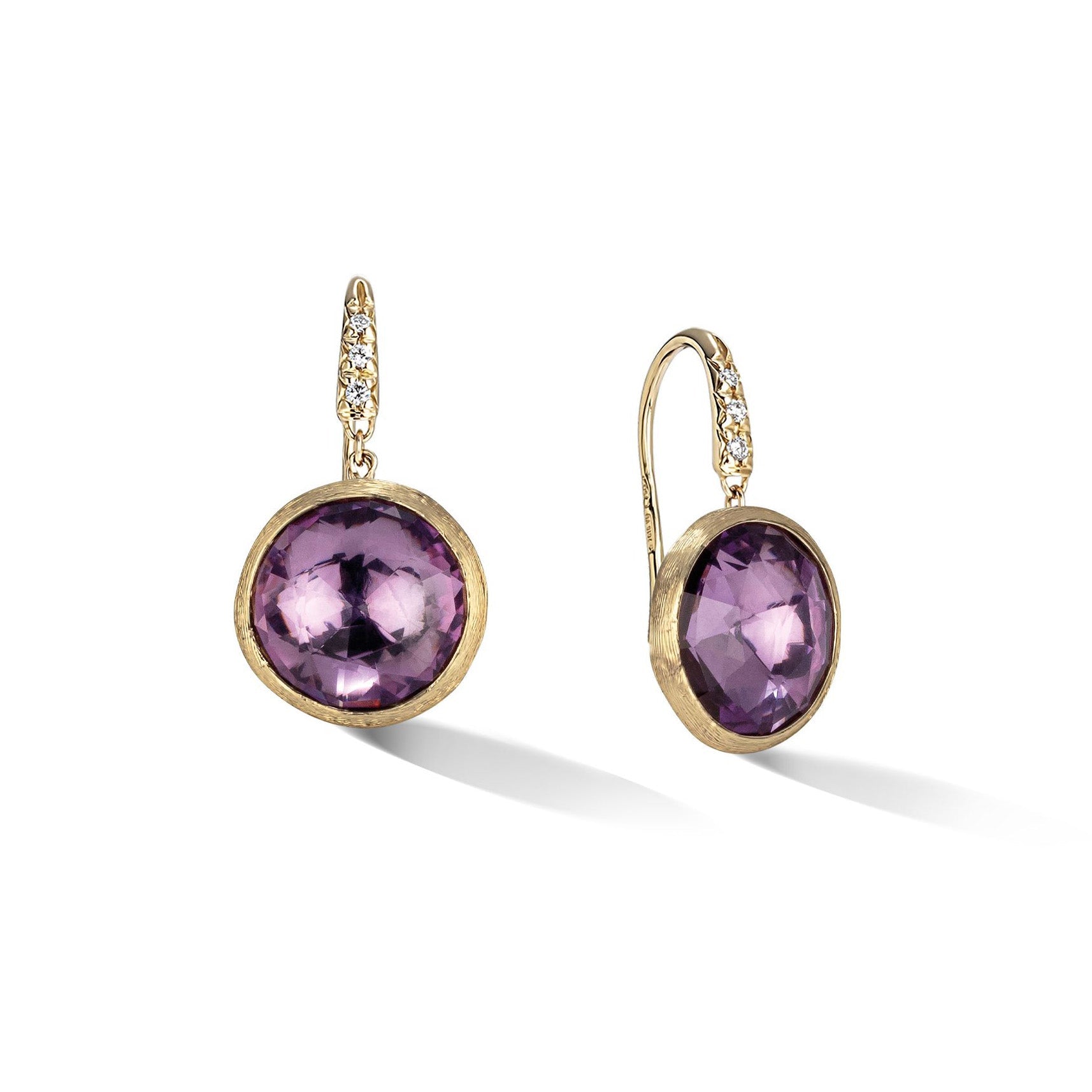 Marco Bicego Jaipur Color Collection 18K Yellow Gold and Diamond Small Drop Earrings