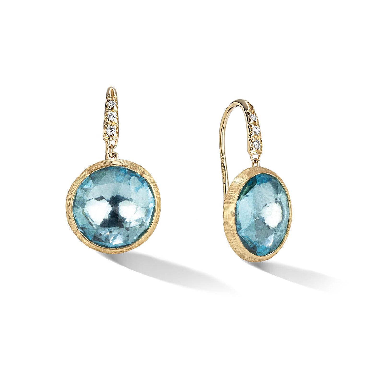 Marco Bicego Jaipur Color Collection 18K Yellow Gold and Diamond Small Drop Earrings