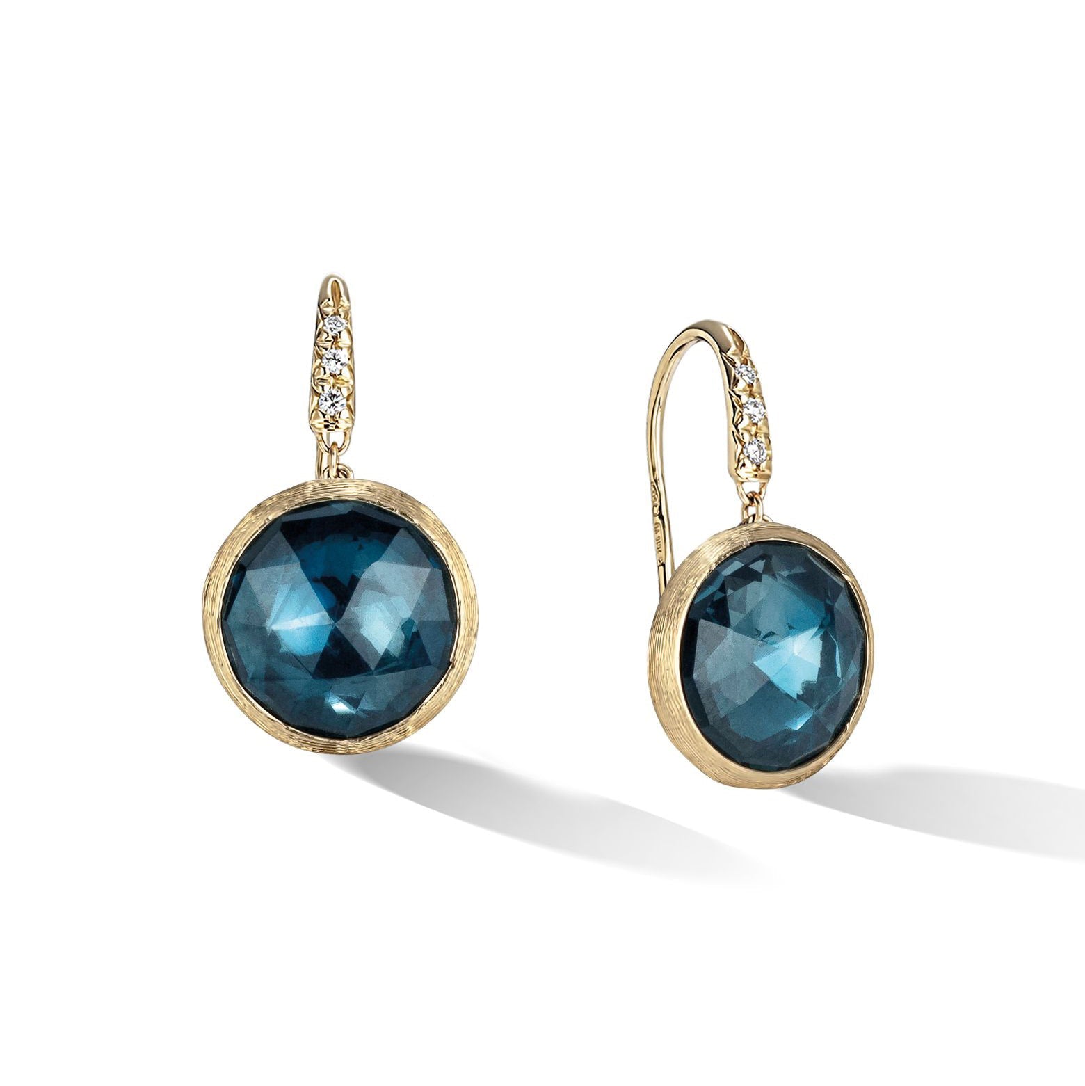 Marco Bicego Jaipur Color Collection 18K Yellow Gold and Diamond Small Drop Earrings