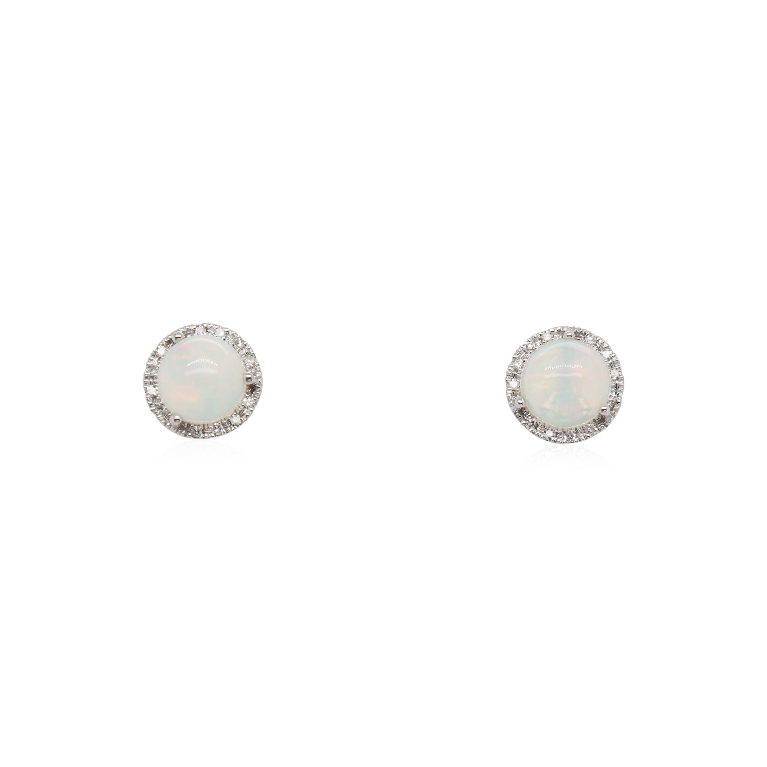 Opal and Diamond Studs