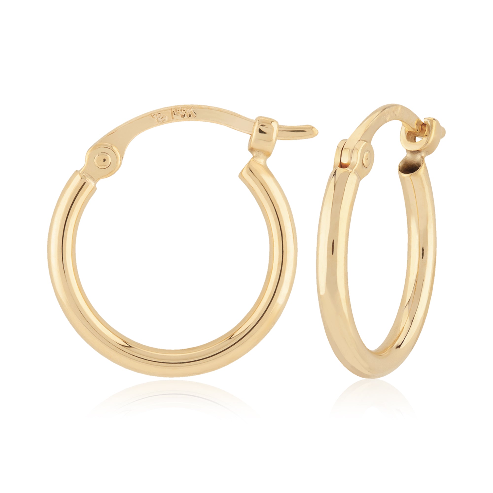 Yellow Gold Tube Hoops