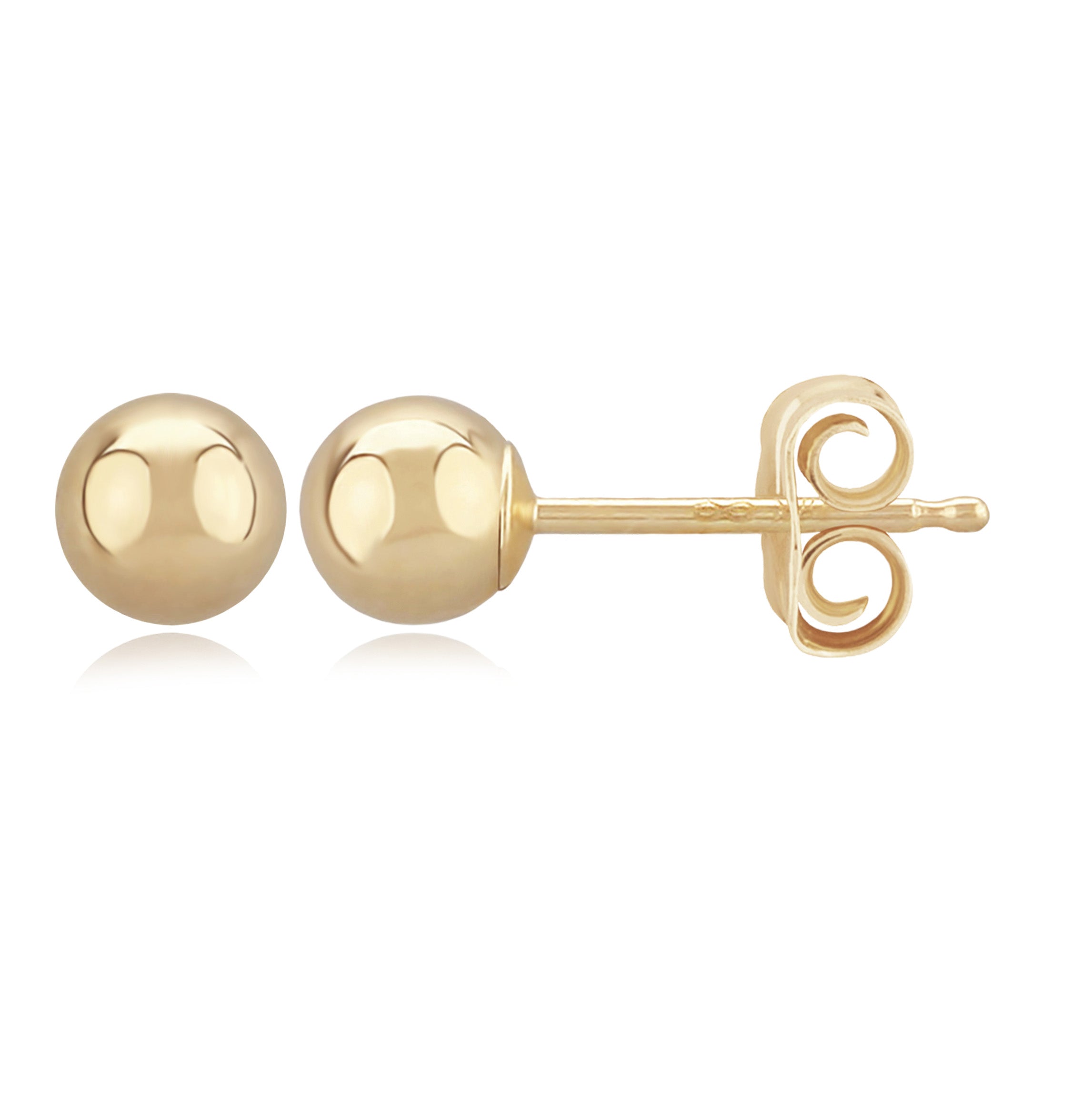 Yellow Gold 5mm Ball Earrings