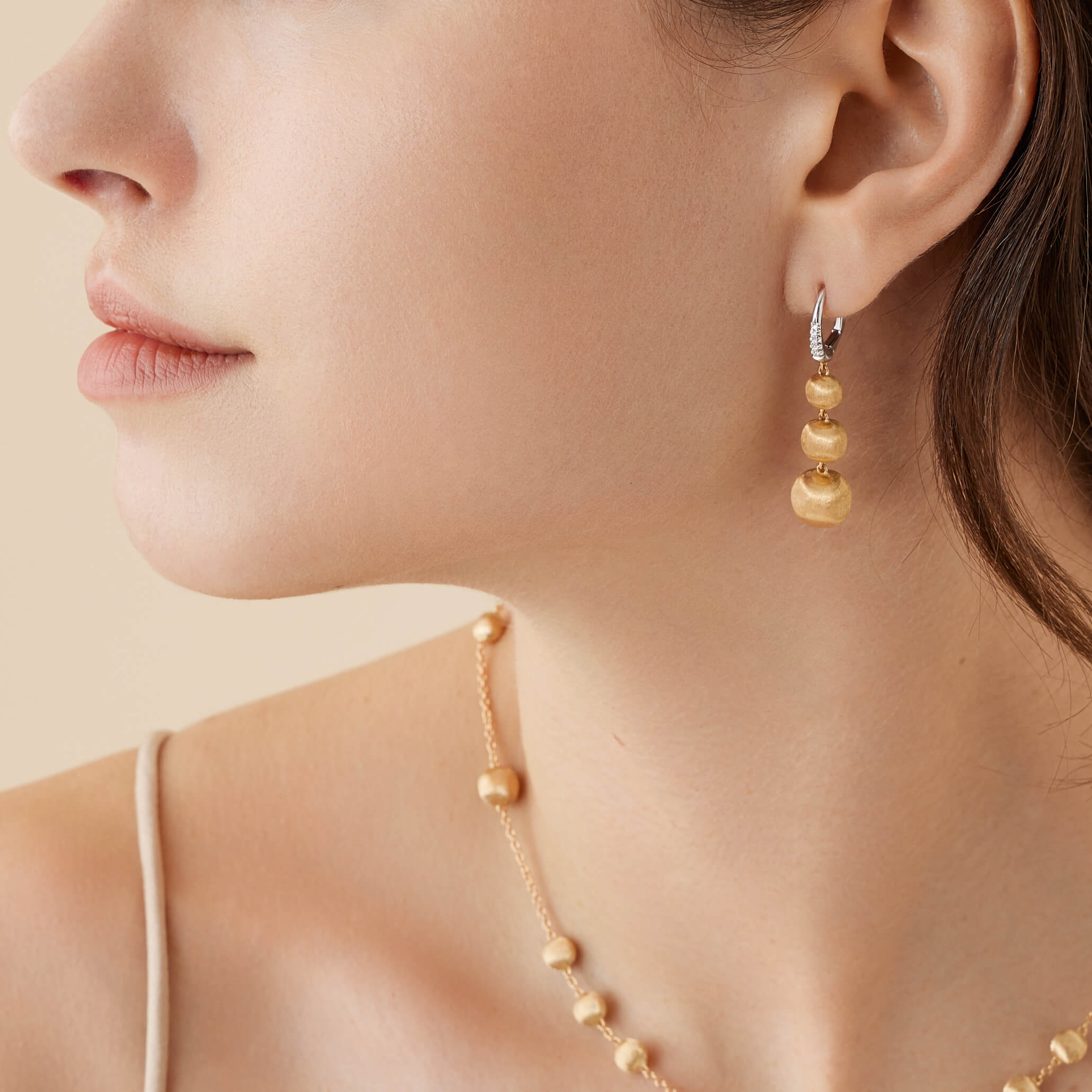 Marco Bicego Africa Collection Diamond Drop Earrings