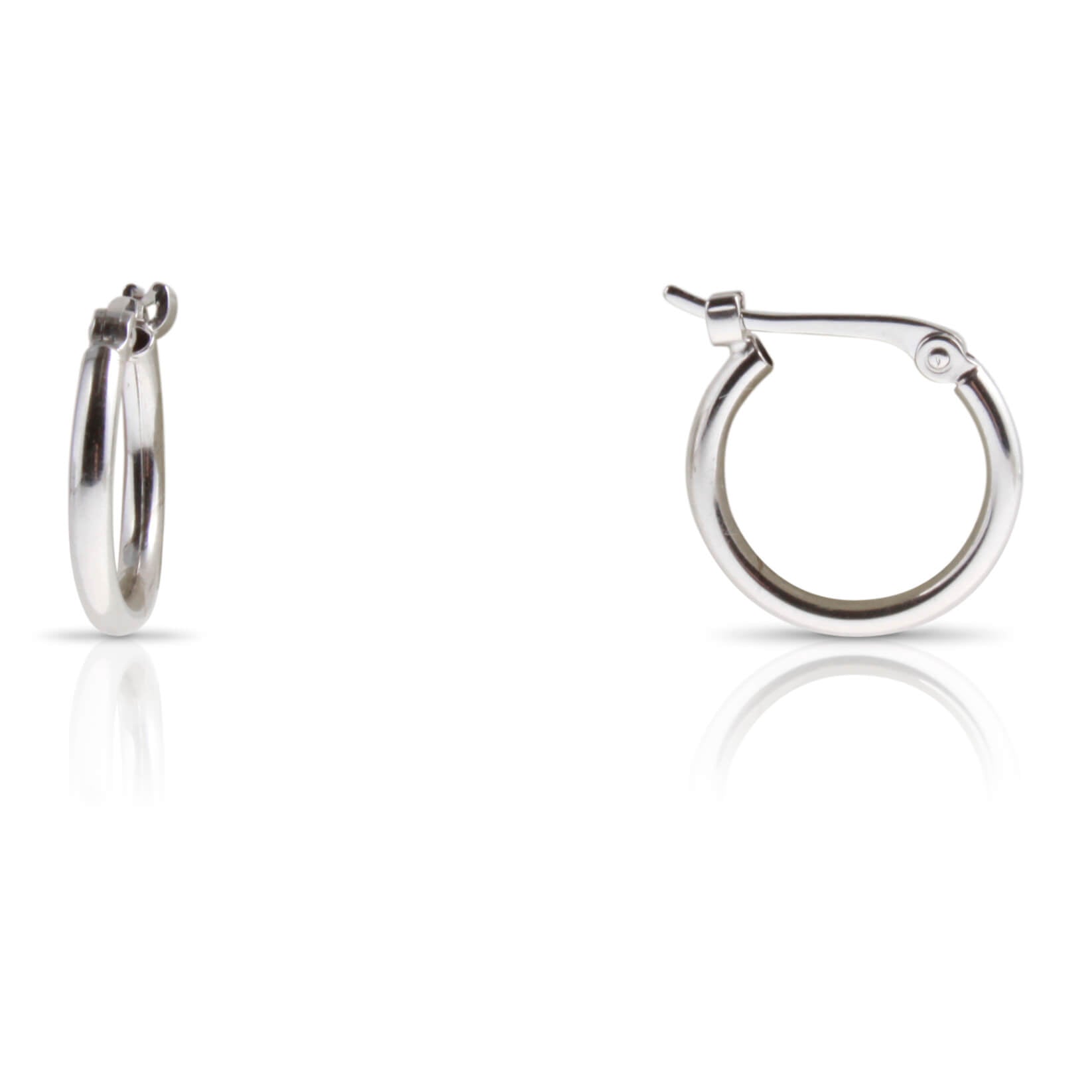 White Gold Hoop Earrings