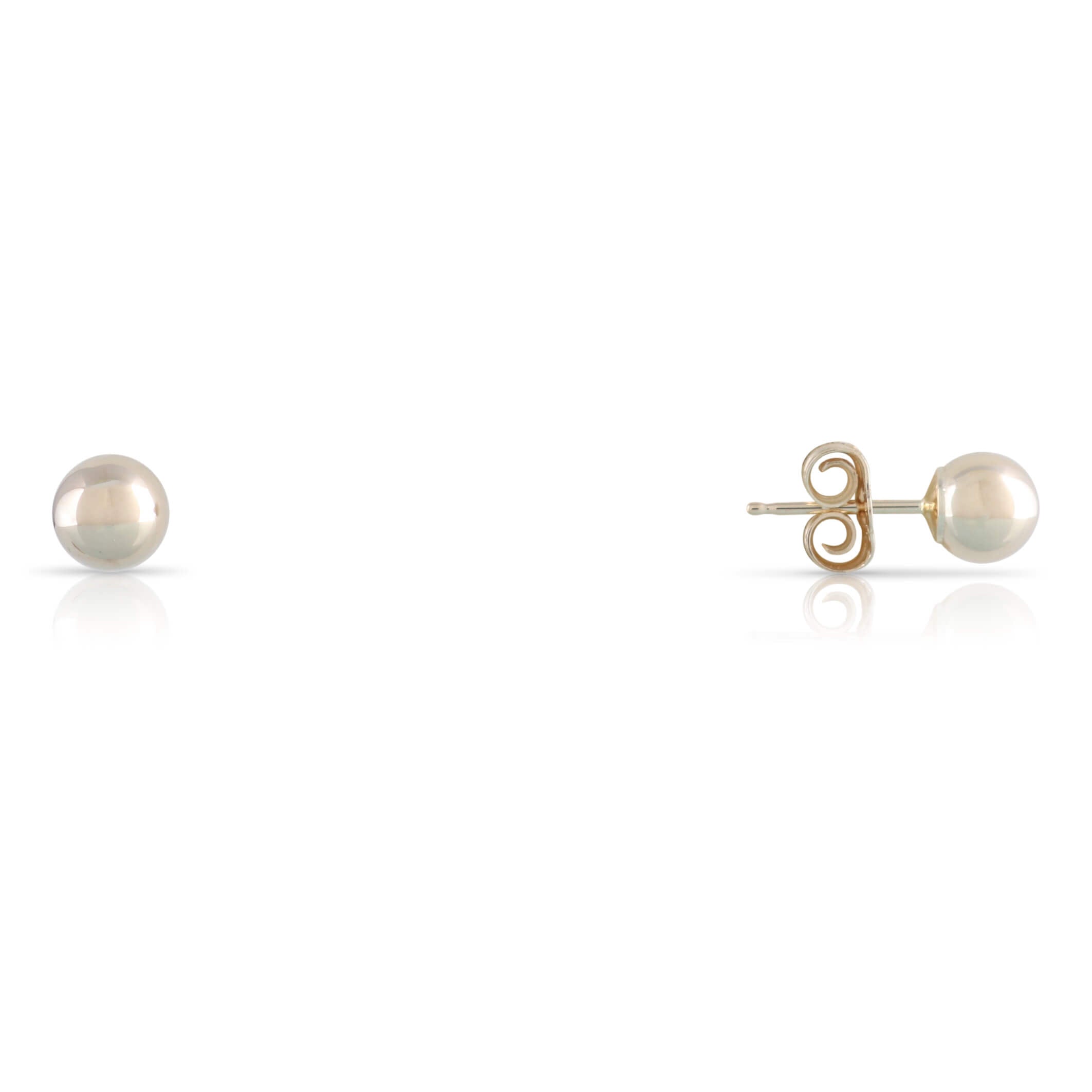 Yellow Gold Ball Stud Earrings