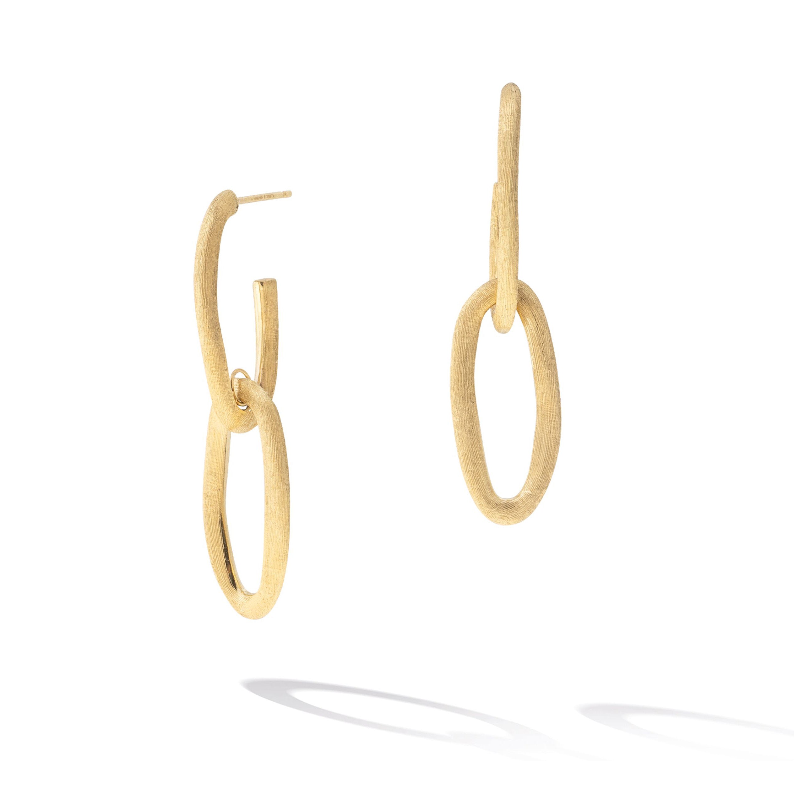 Marco Bicego Jaipur Link Collection 18K Yellow Gold Oval Double Link Earrings