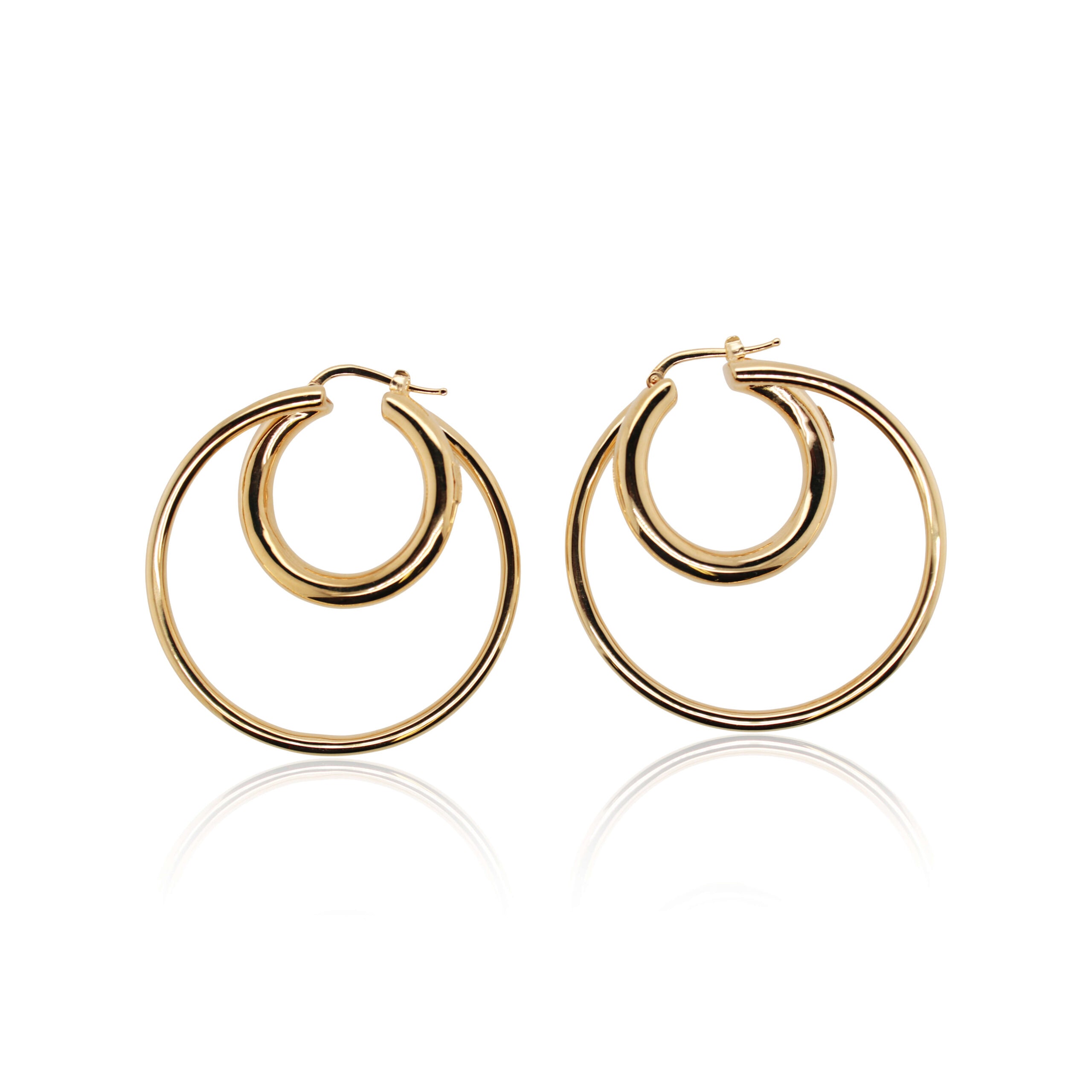 Roberto Coin Double Circle Medium Hoops