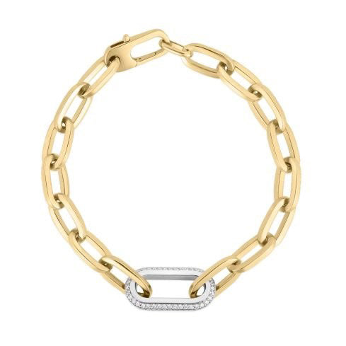 Roberto Coin Diamond Yellow Gold Link Bracelet