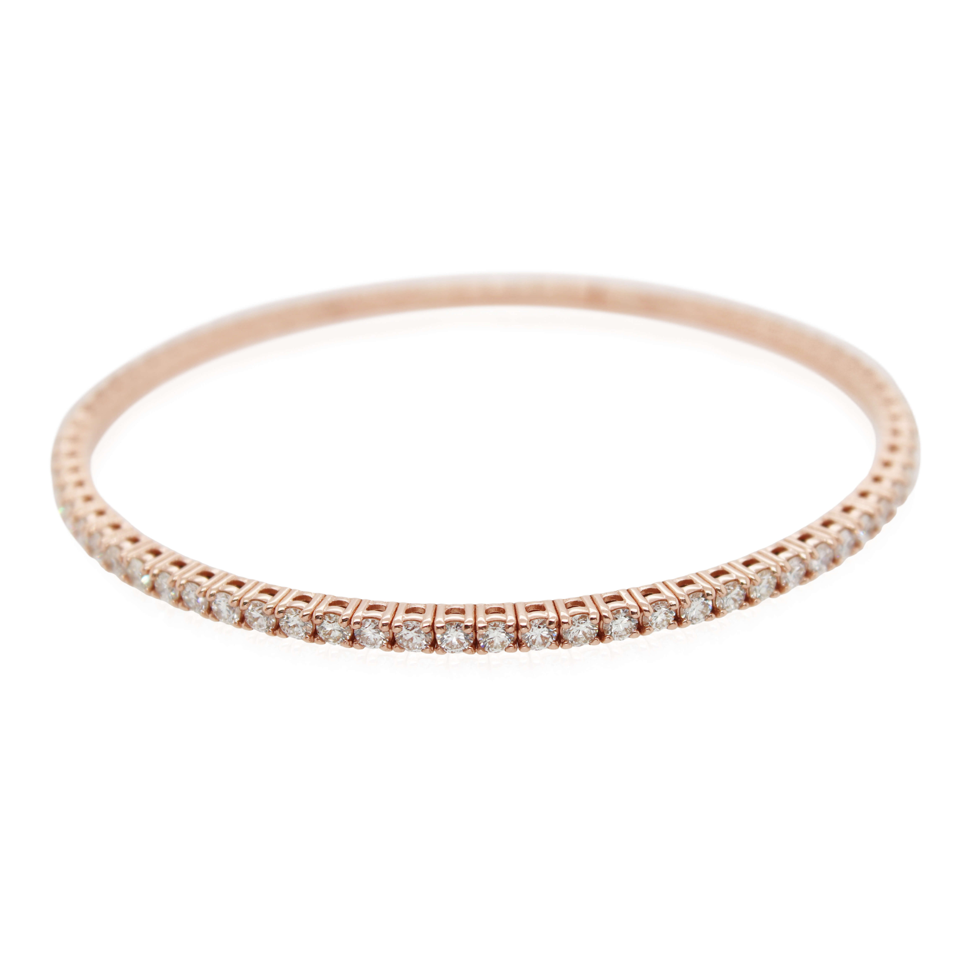 Rose Gold Diamond Eternity Bangle