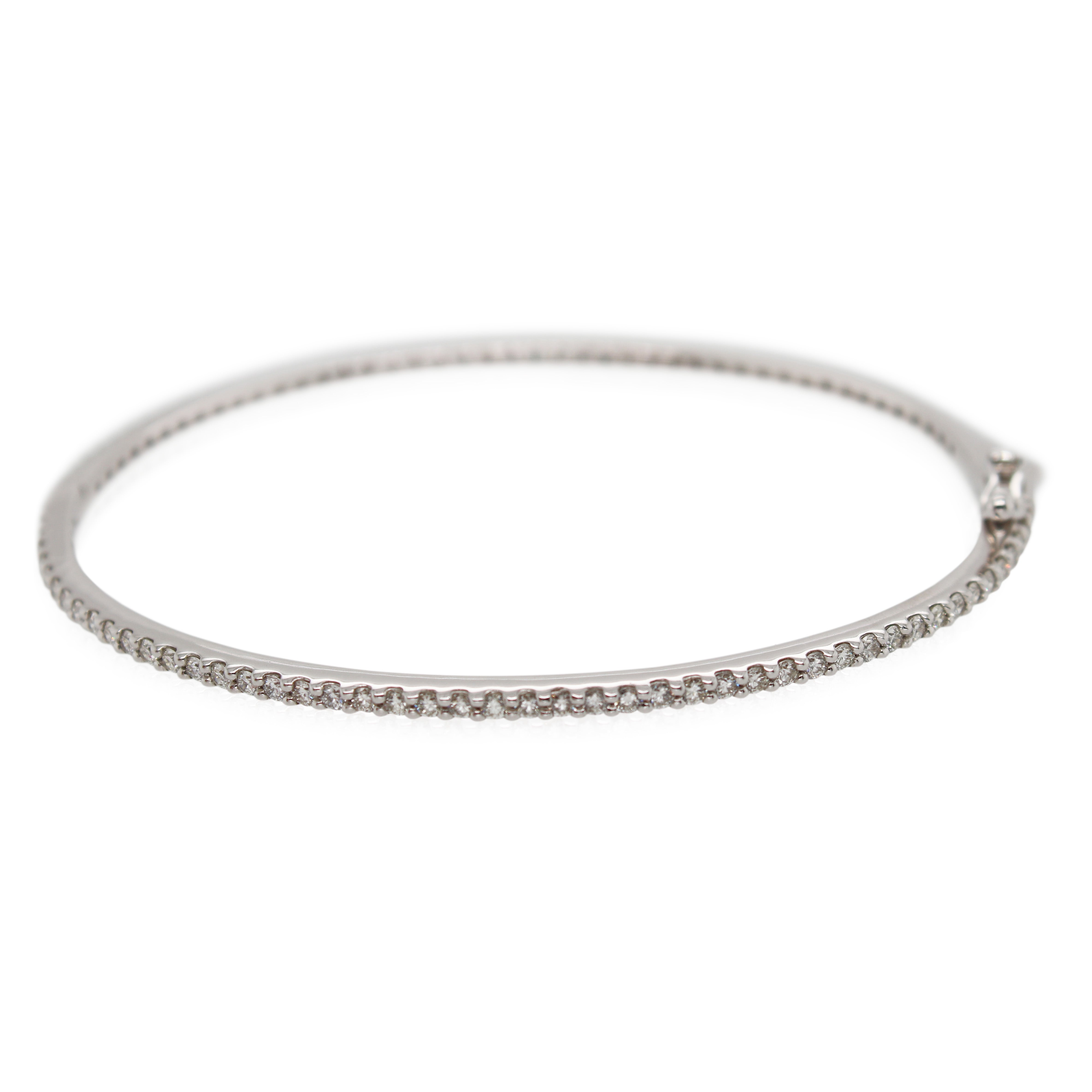 White Gold Diamond Eternity Bangle