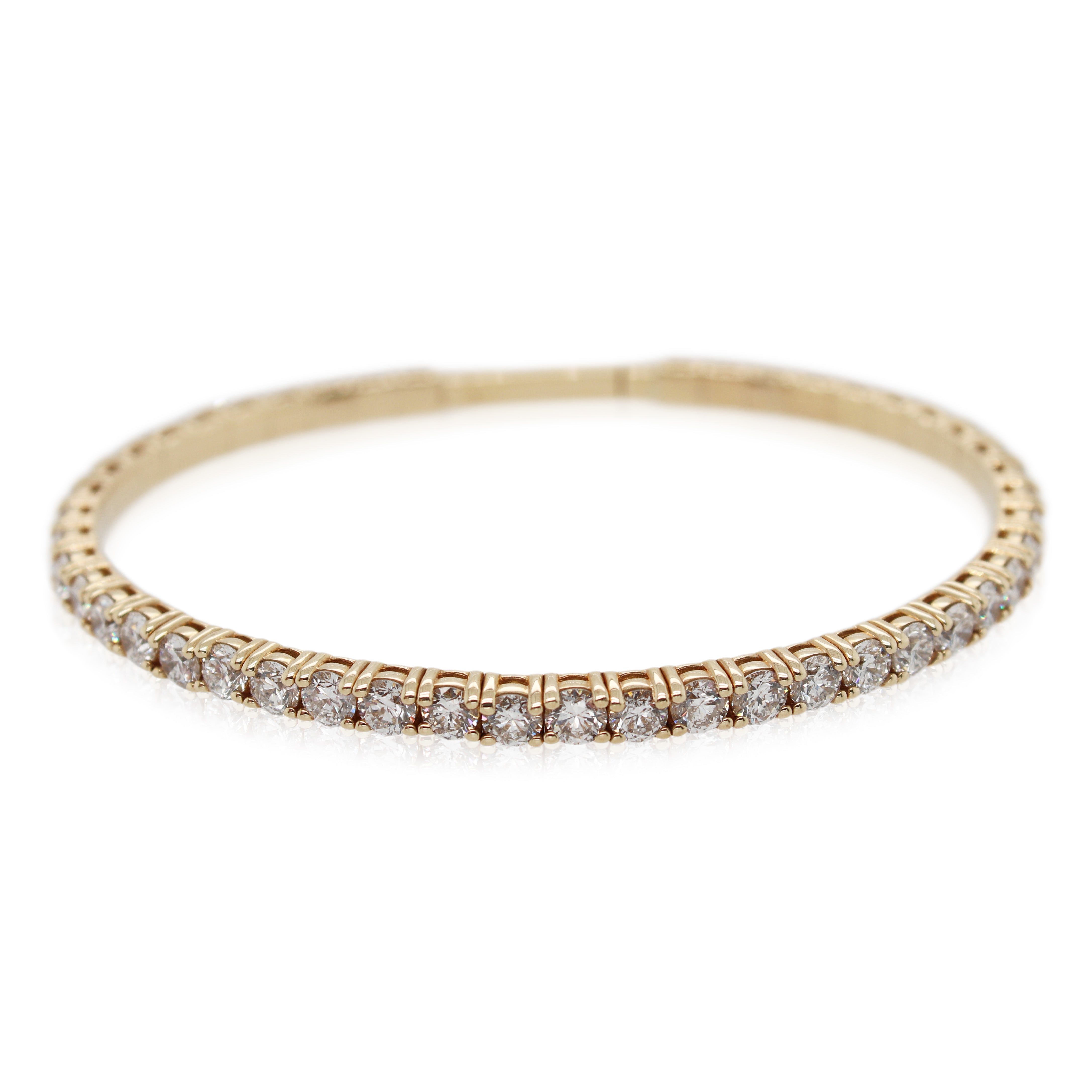 Yellow Gold Diamond Eternity Bangle
