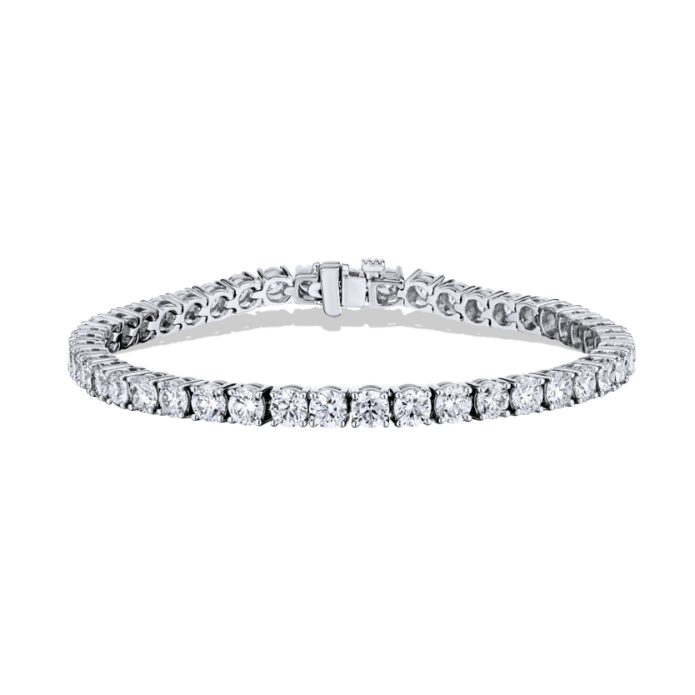 White Gold 4 Prong Diamond Tennis Bracelet
