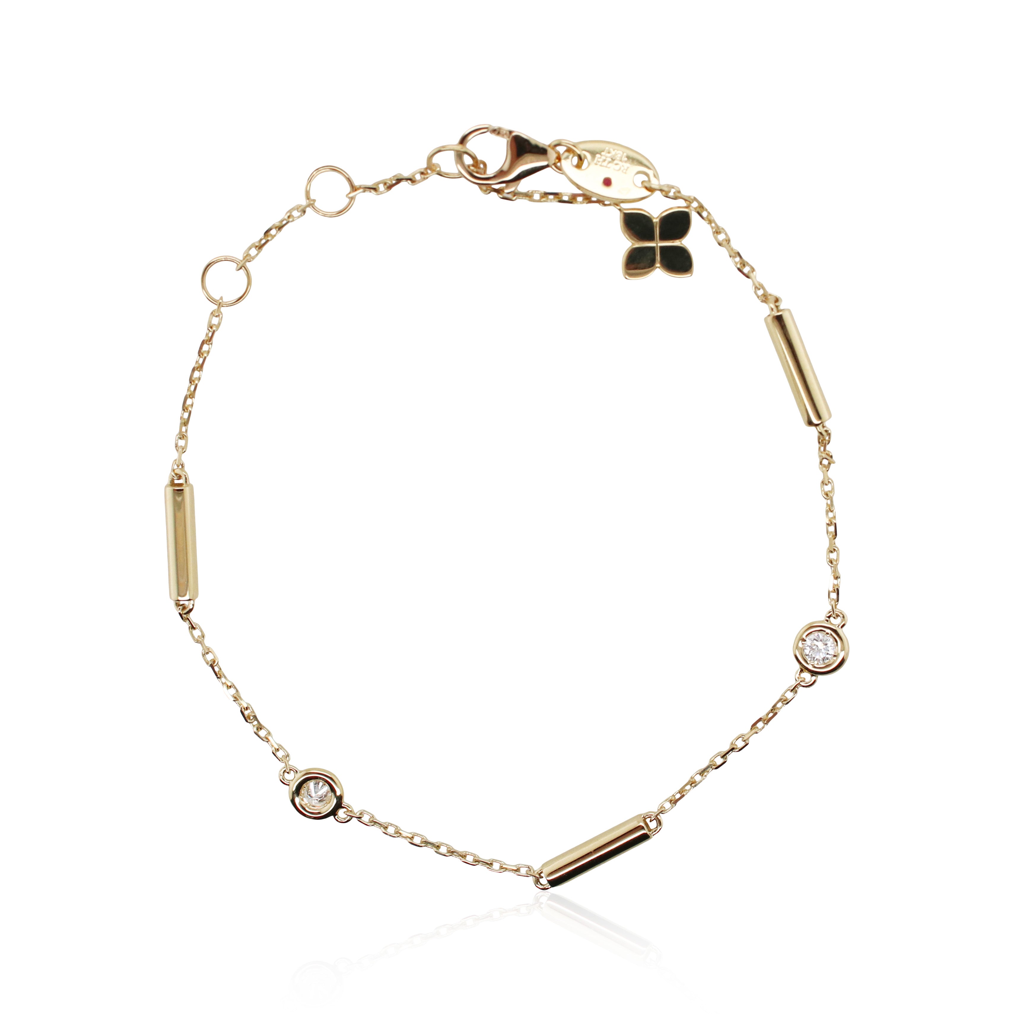 Roberto Coin 2 Station Diamond Bar Bracelet