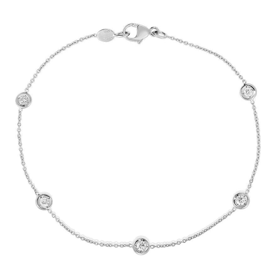 Roberto Coin 5 Diamond Station Bracelet