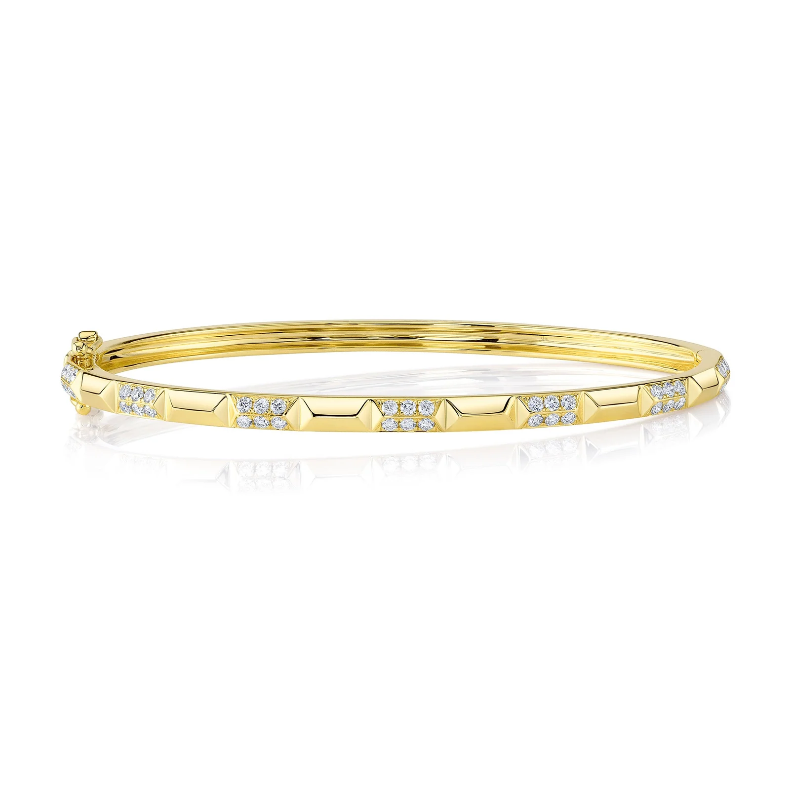 Diamond Station Bangle Bracelet