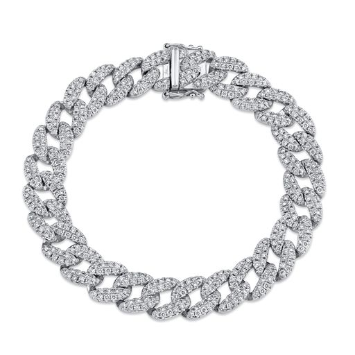 4.36 Carat Diamond Pave Link Bracelet