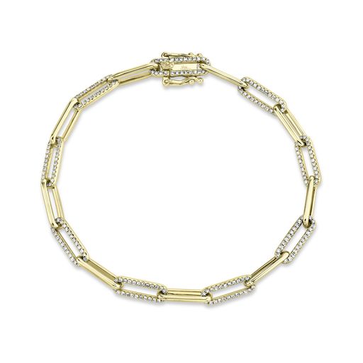Diamond Paperclip Bracelet