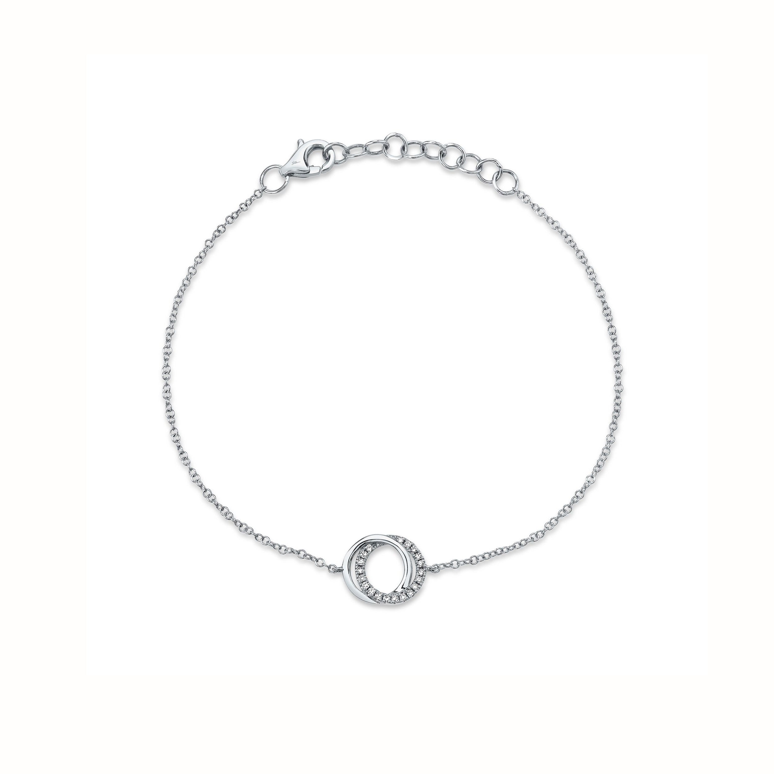 Diamond Love Knot Circle Bracelet