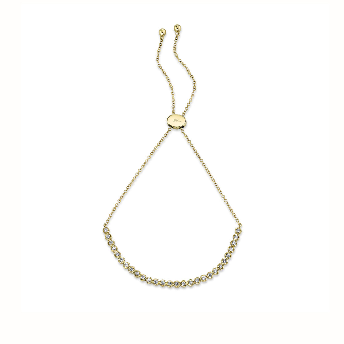 Yellow Gold Diamond Bolo Bracelet