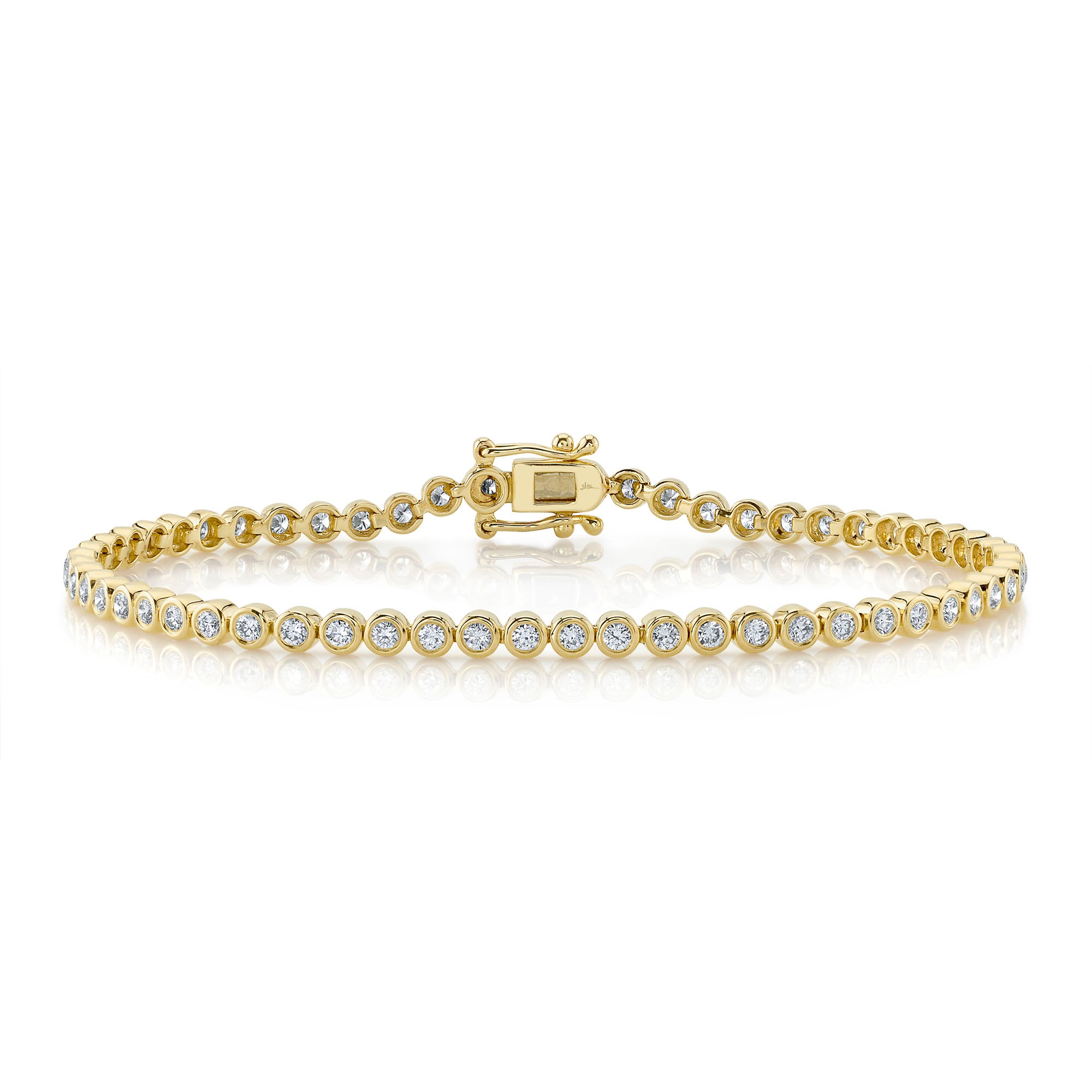 Bezel Set Diamond Tennis Bracelet