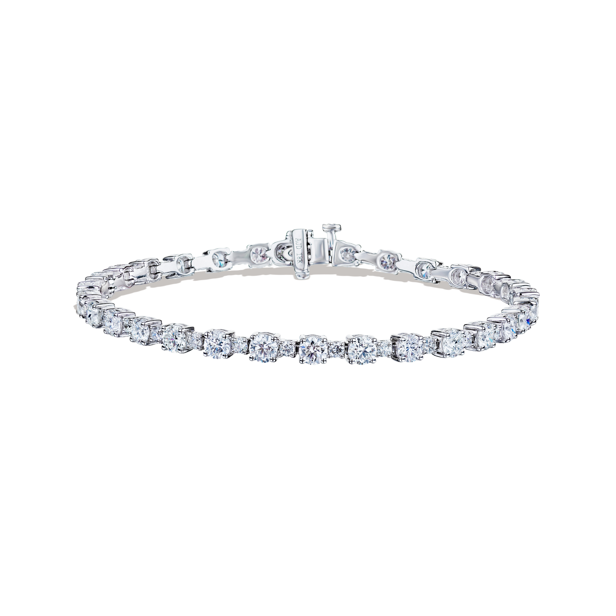 Alternating Small & Large Diamond Tennis Bracelet