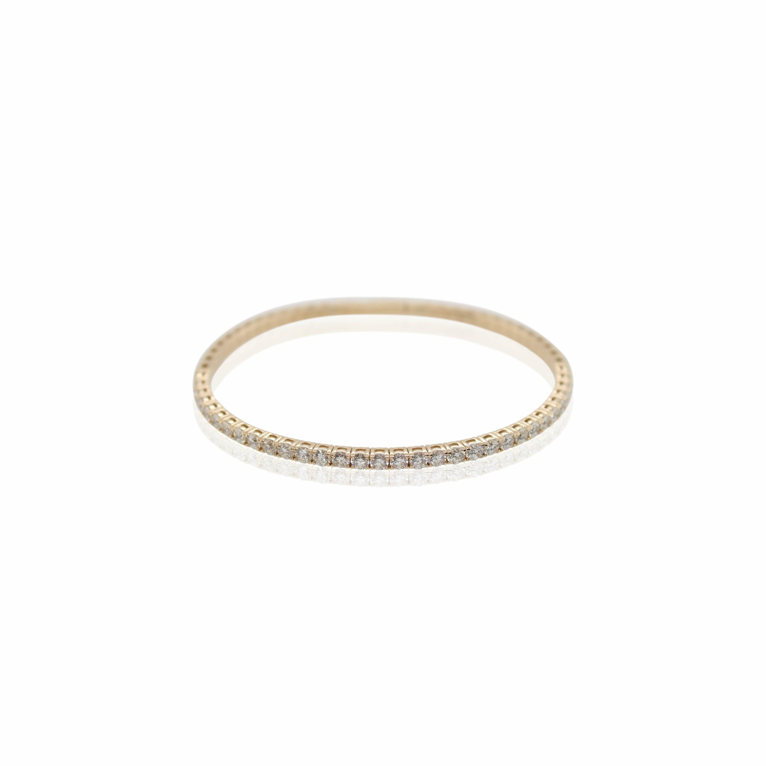 Yellow Gold Diamond Bangle Bracelet