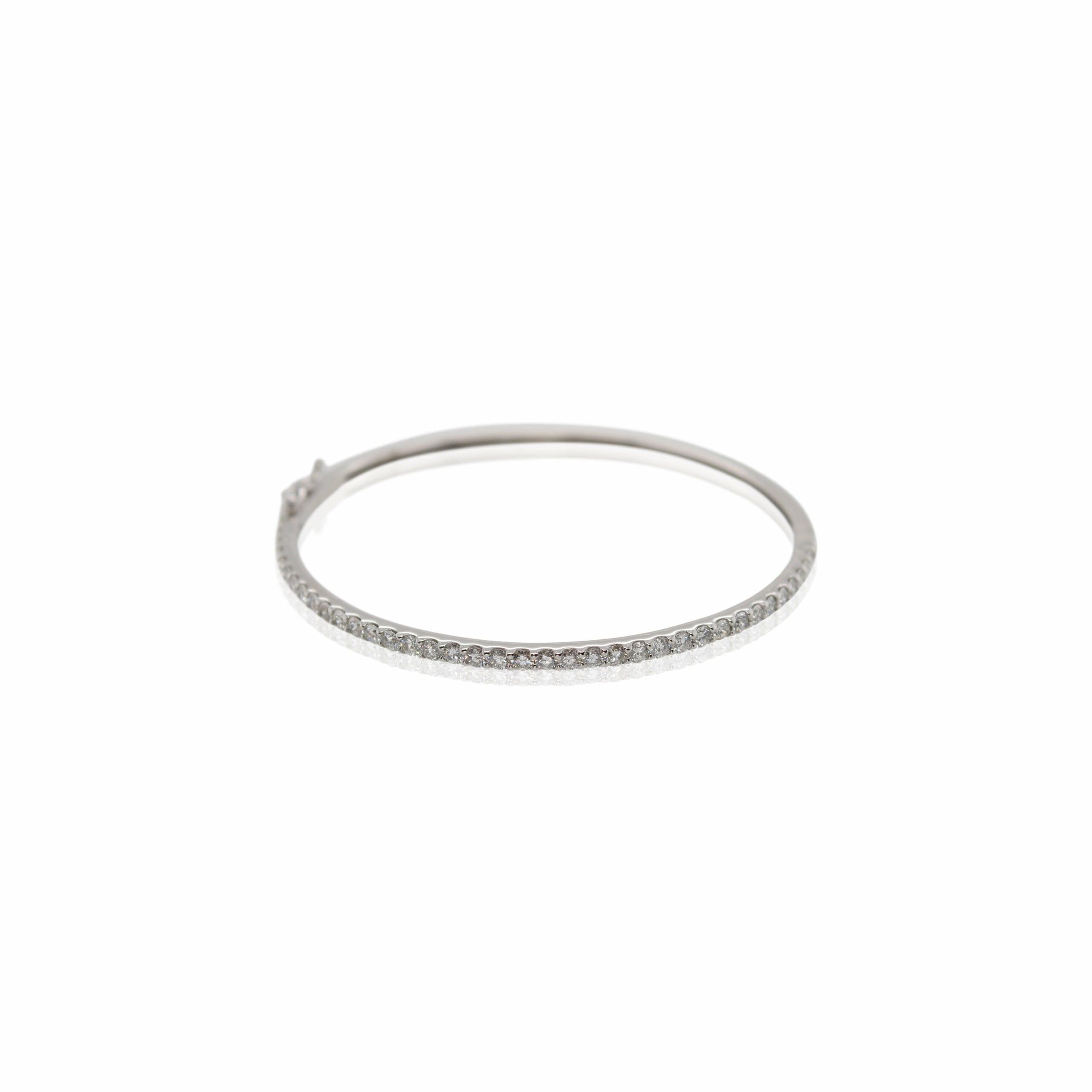 White Gold Diamond Bangle Bracelet