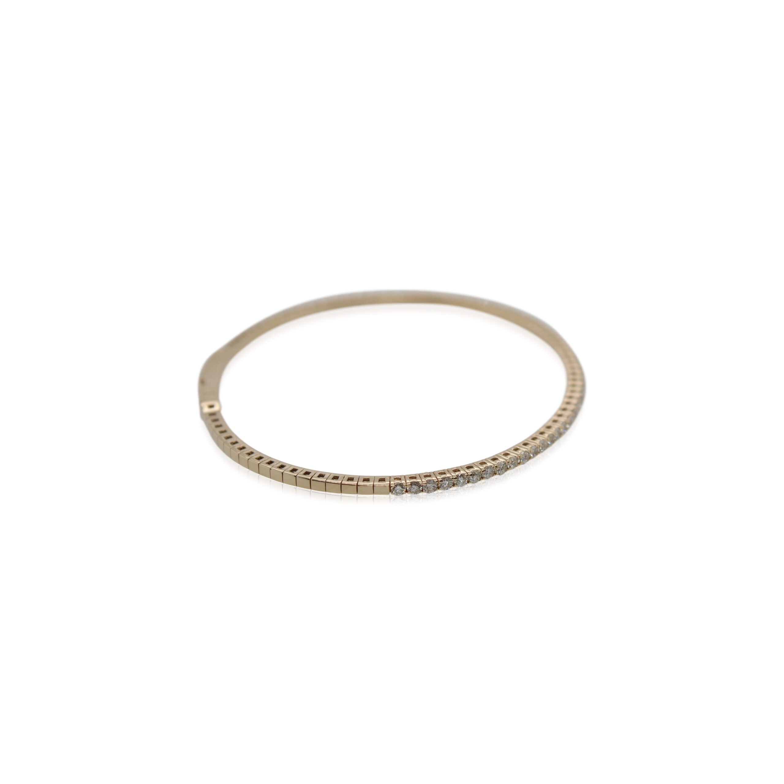 Yellow Gold Diamond Bangle Bracelet