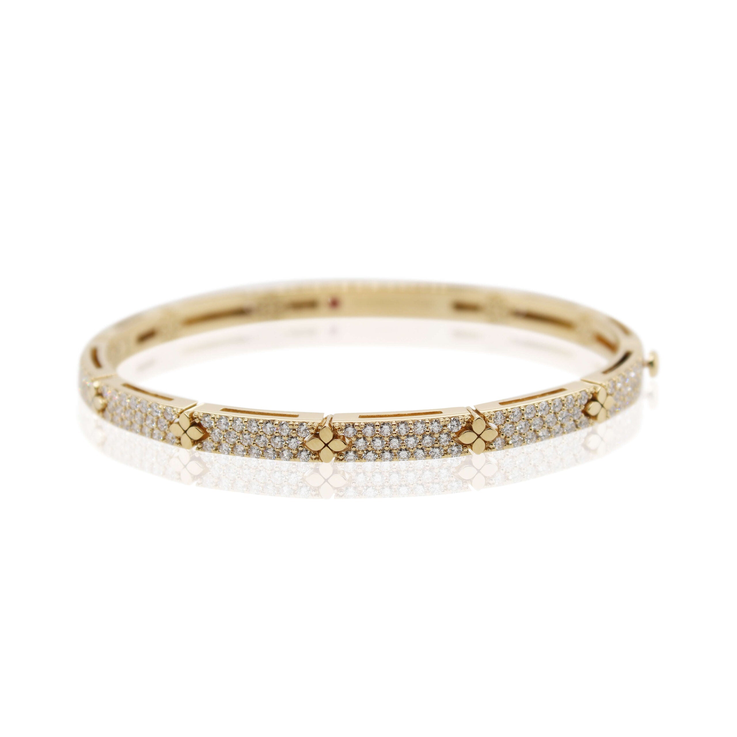 Roberto Coin Love in Verona Yellow Gold Diamond Bangle