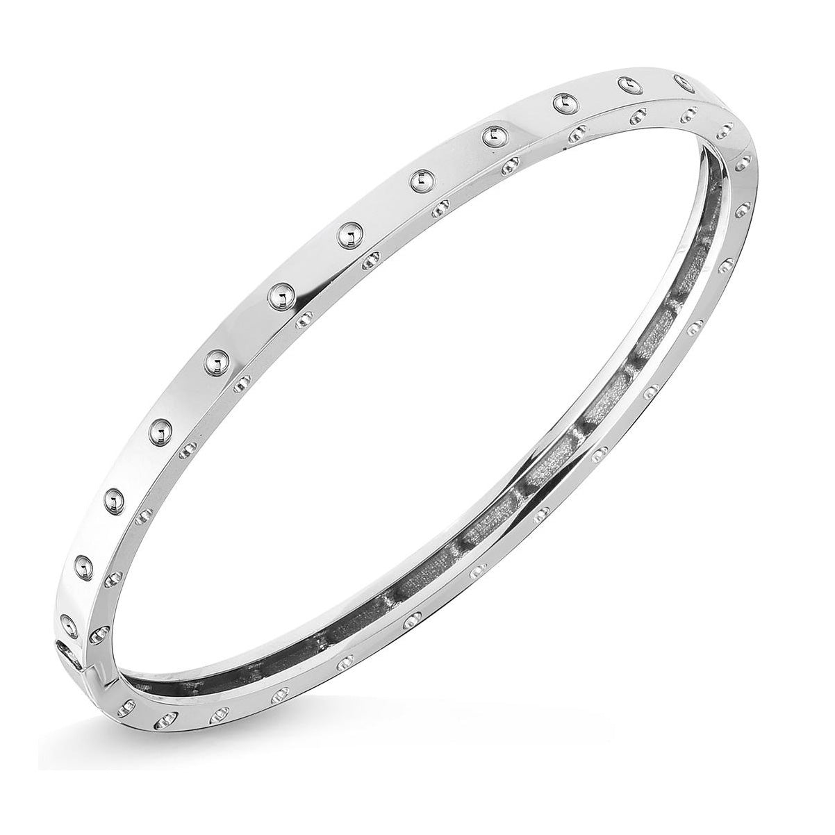 Roberto Coin Symphony Collection Oval White Gold Bangle