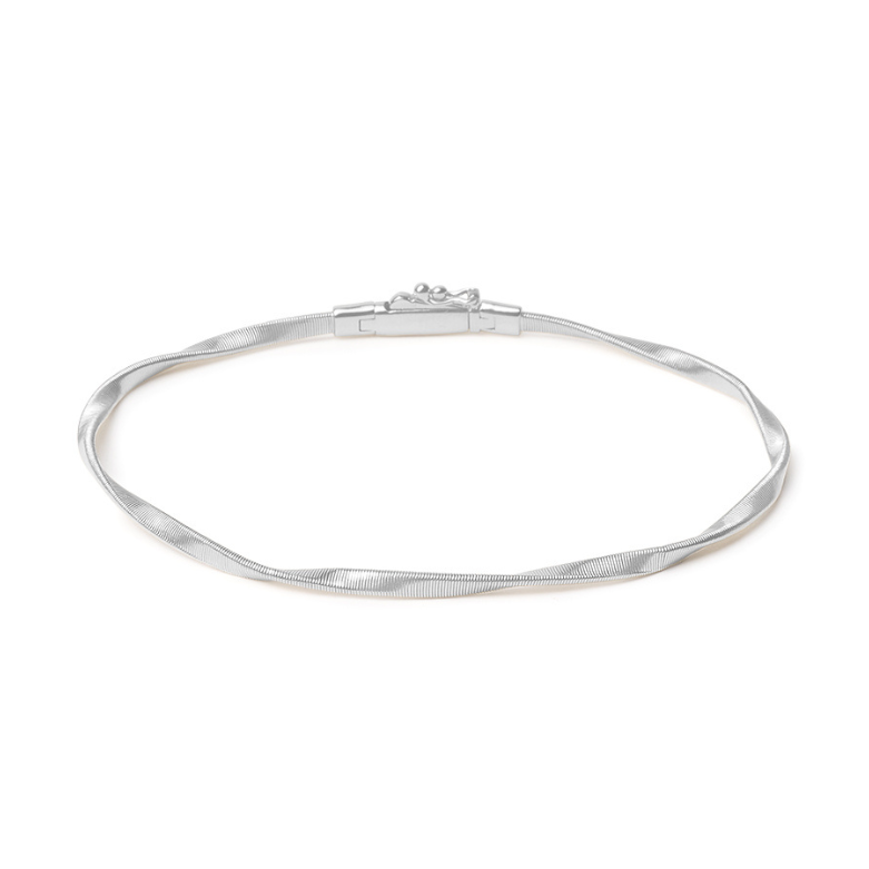 Marco Bicego Marrakech Collection 18k White Gold Twisted Coil Bracelet