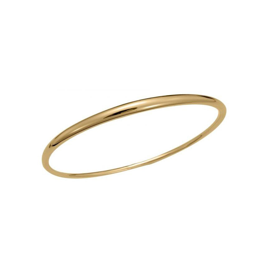 Yellow Gold Oval Bangle Bracelet