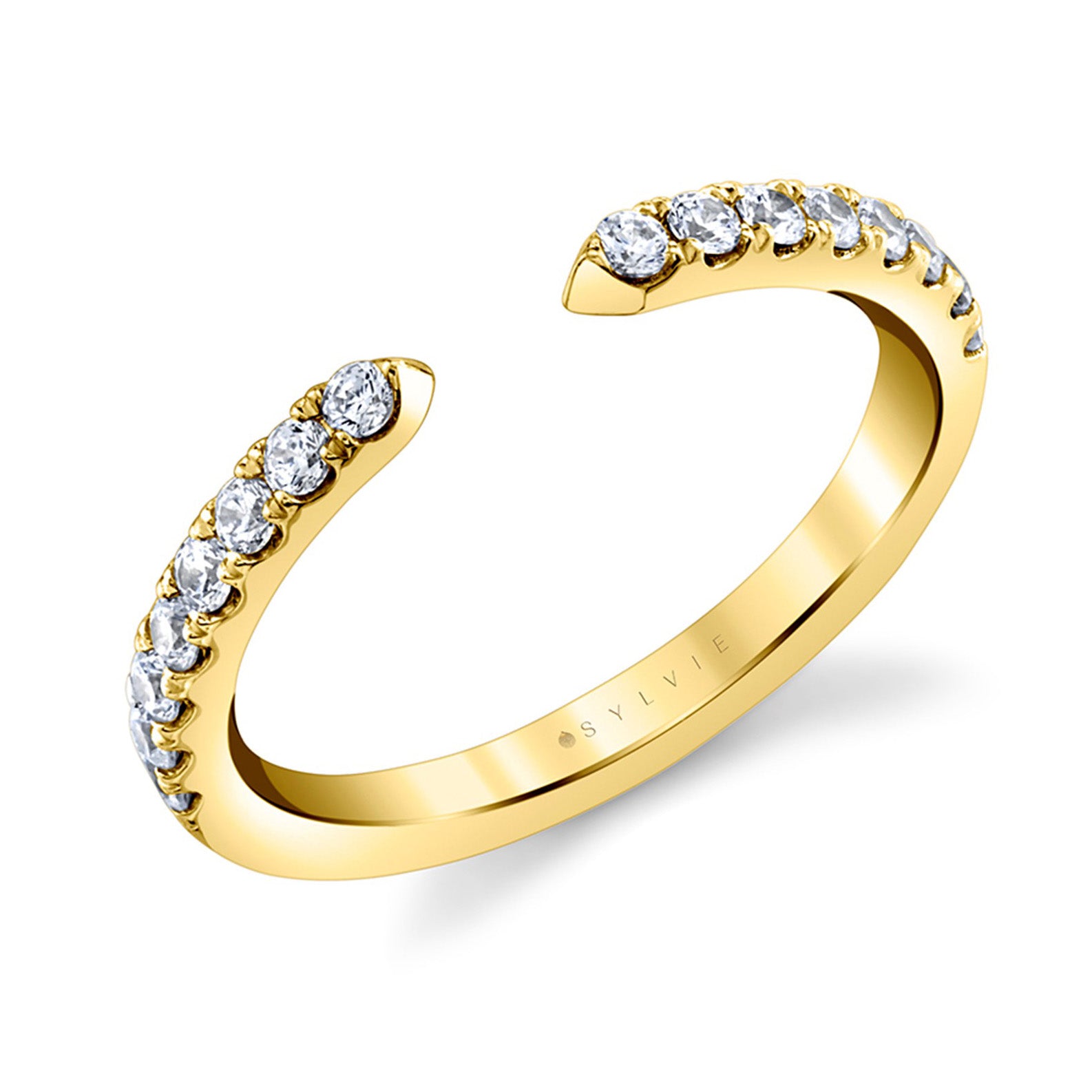 Sylvie Yellow Gold Diamond Open Band