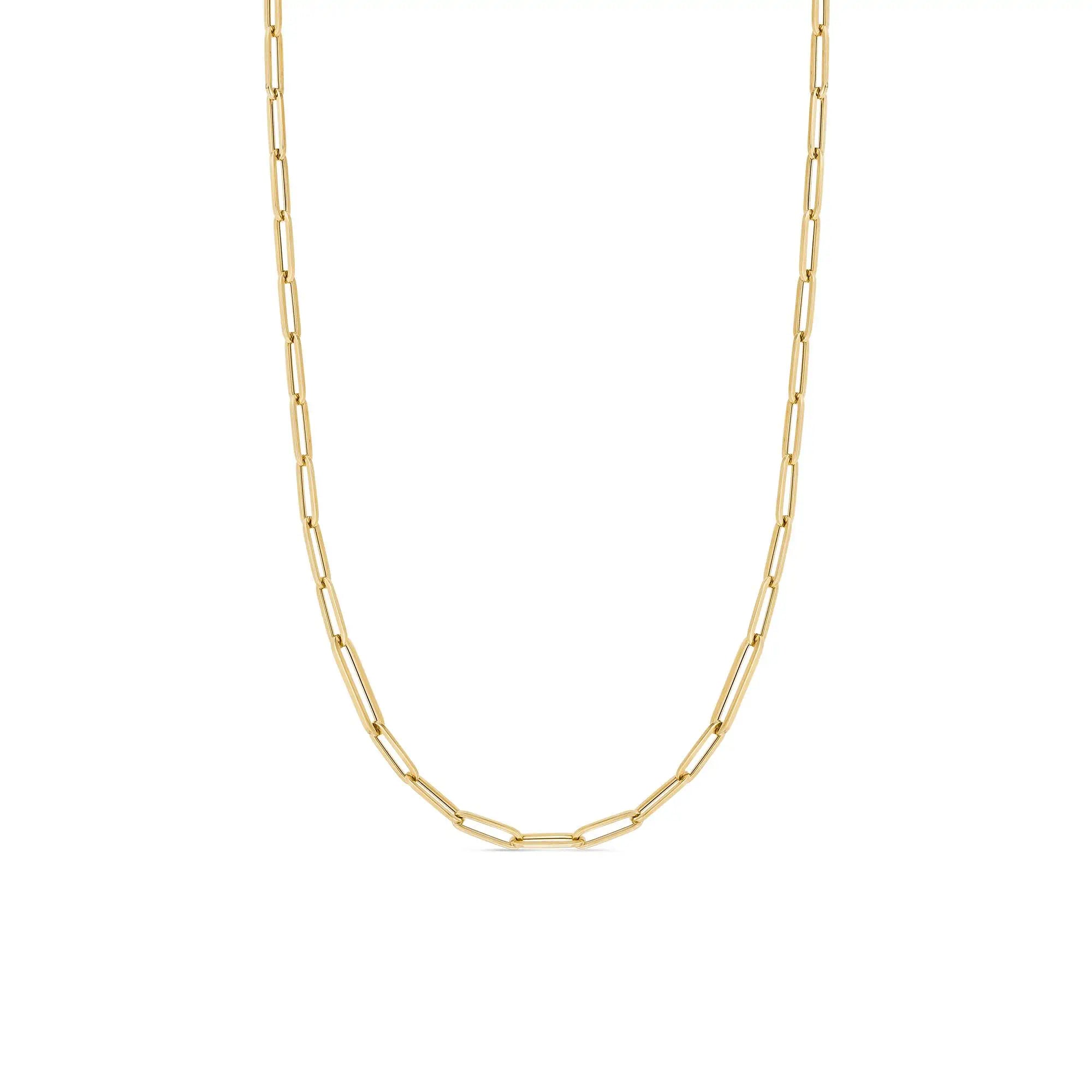Roberto Coin Alternating Paperclip Link Chain Necklace