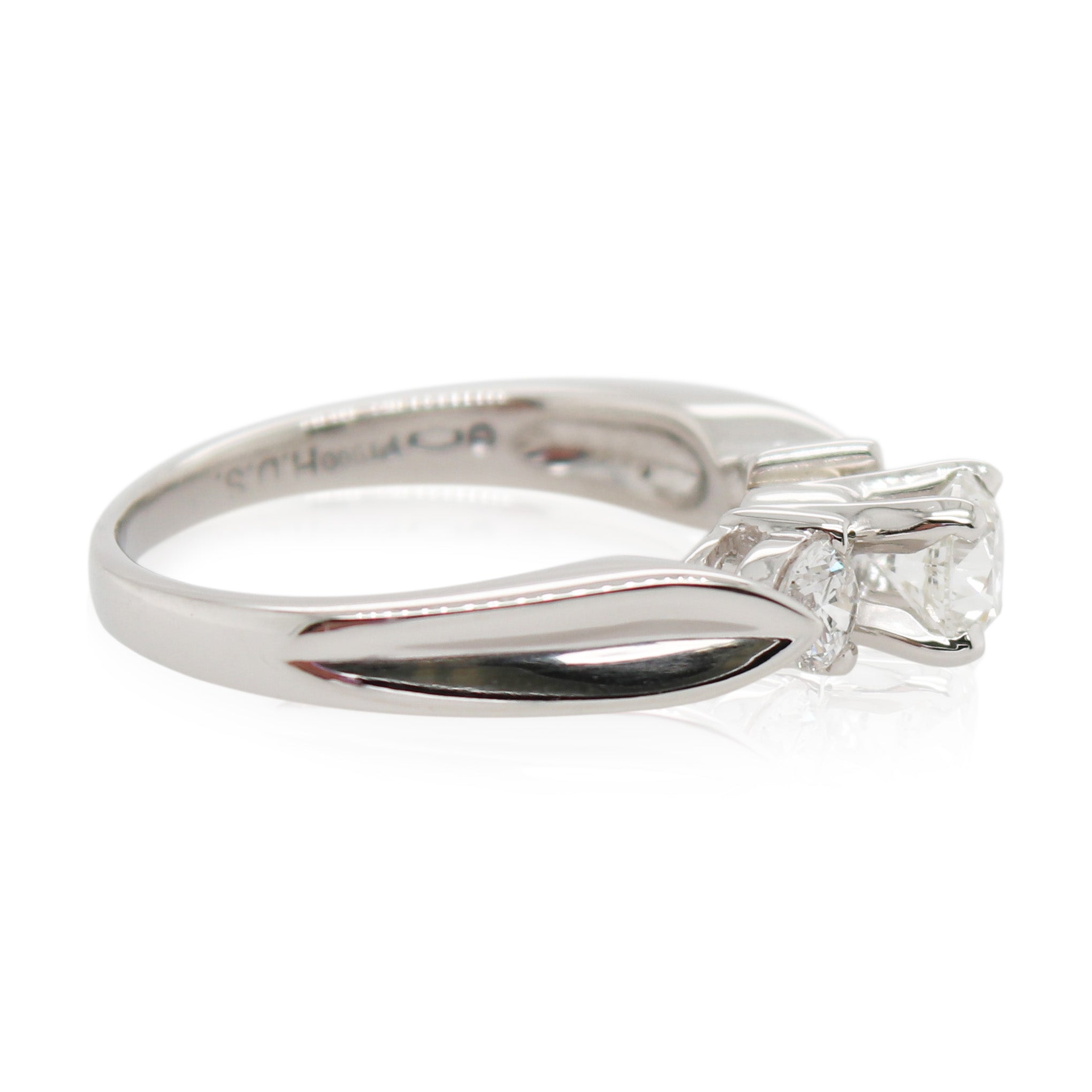 Old European Cut Diamond Three Stone Ring