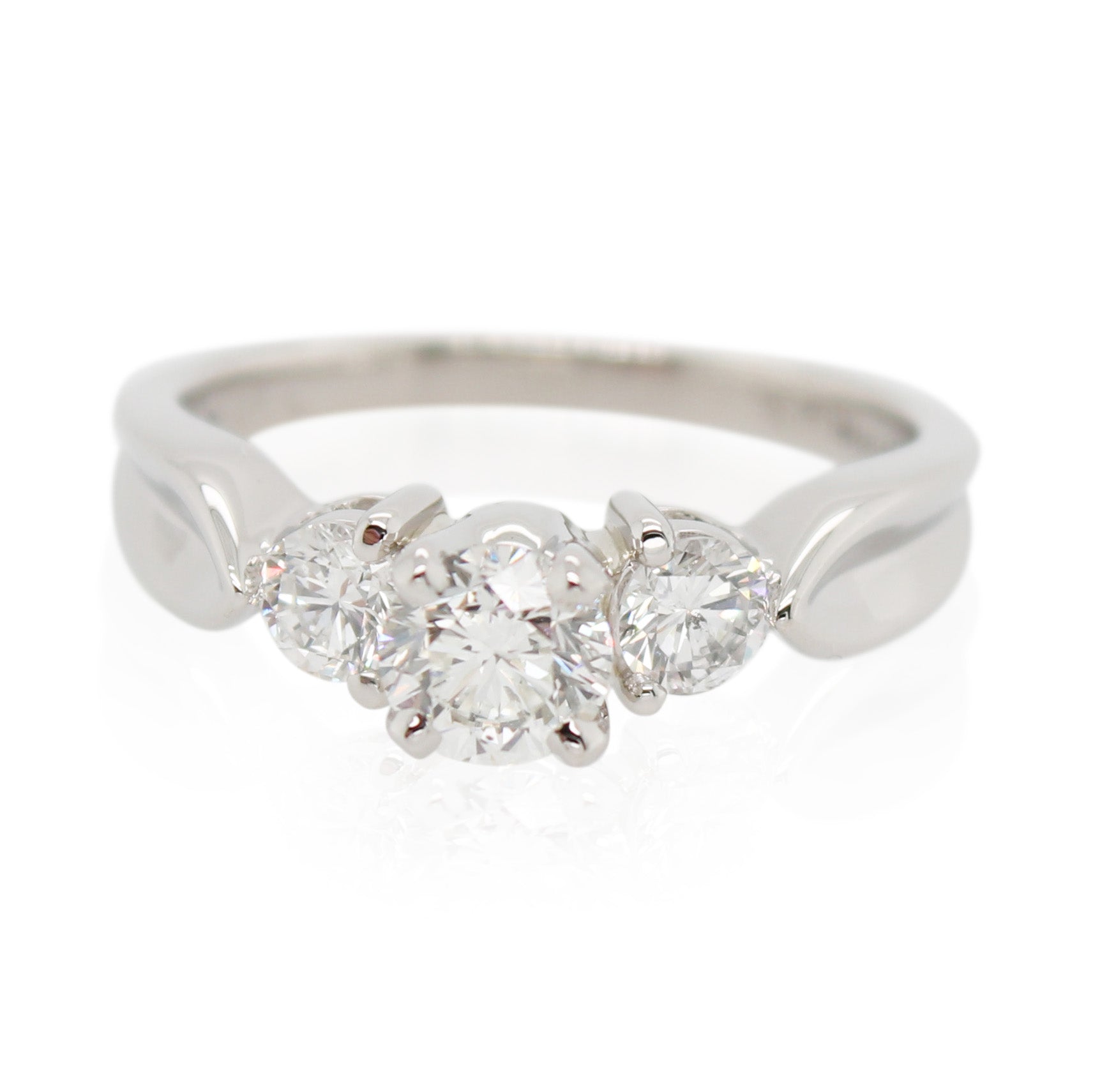 Old European Cut Diamond Three Stone Ring