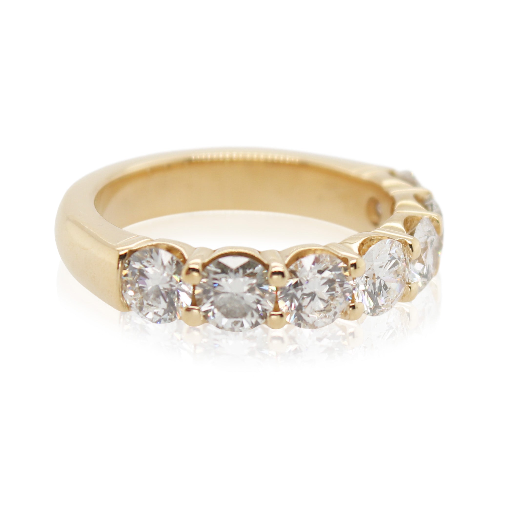 Yellow Gold 7 Diamond Band