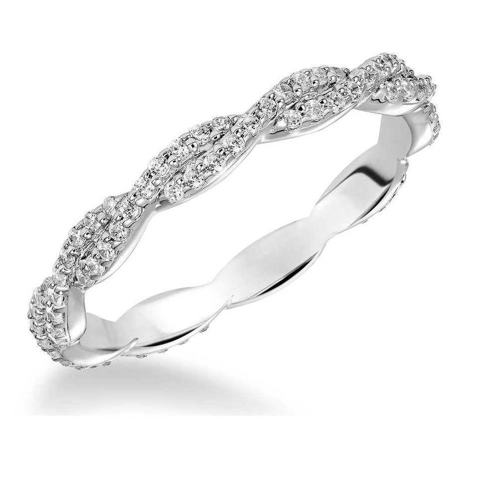 Estate White Gold Diamond Twisted Eternity Band
