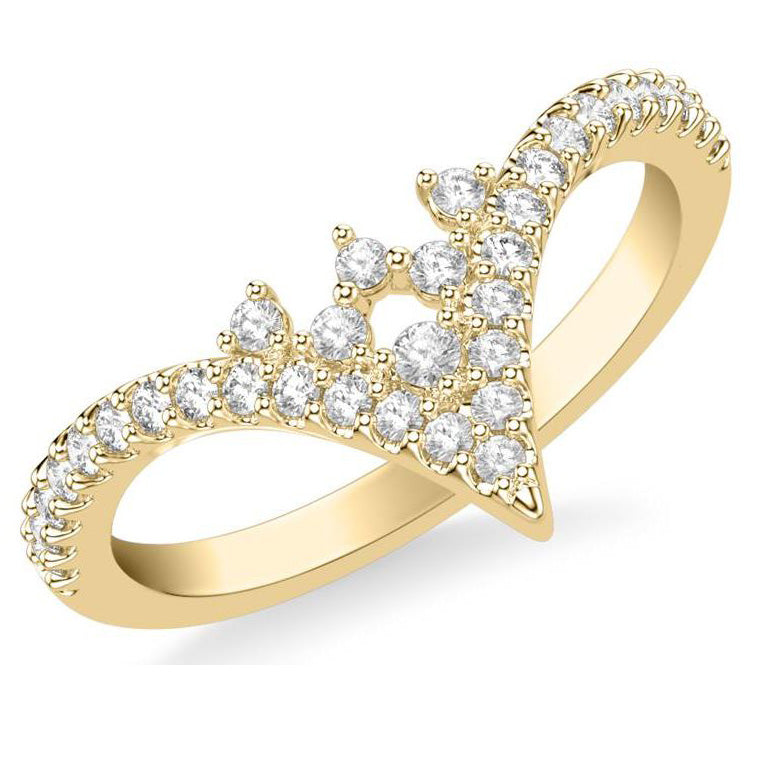 Estate Diamond "V" Contour Band