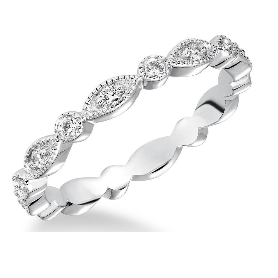 Estate Marquise and Round Diamond Band