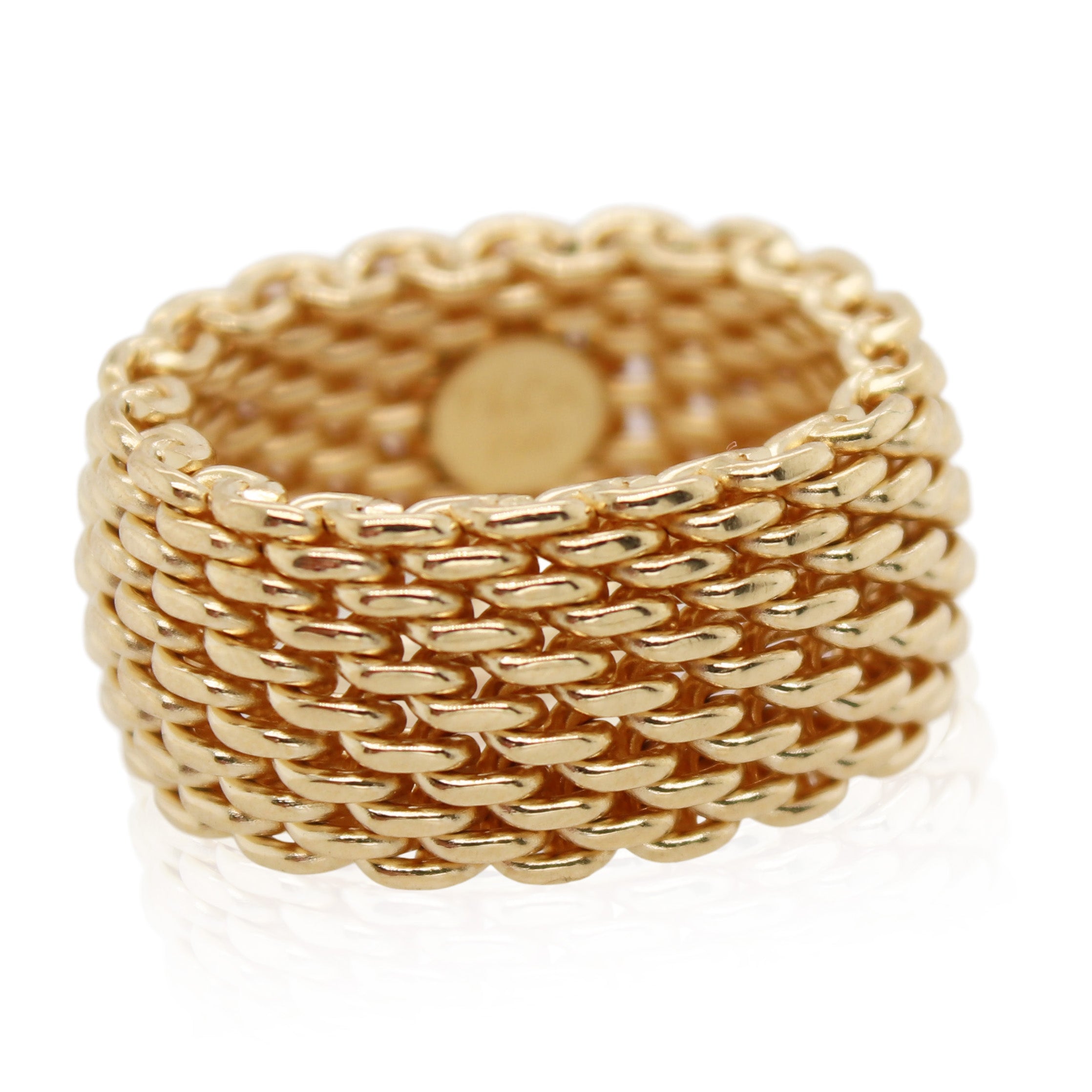 Estate Tiffany & Co. Yellow Gold Mesh Ring